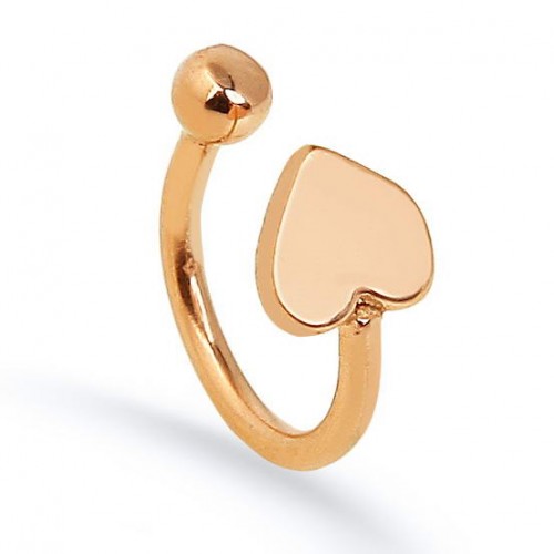 Heart Earcuff-Rose Heart Earcuff-Rose